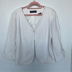 Dana Buchman white cardigan jacket